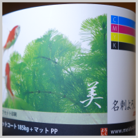 オフセット印刷_マットコート 185Kg + マットPP